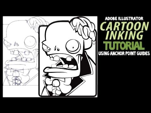 Adobe Illustrator Cartoon Tutorial: Inking using the Pen Tool