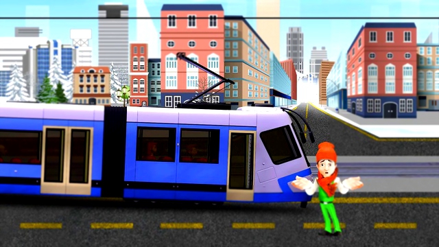 Мультфильм про трамвай.  Развивающий мультик про транспорт. Хочу Знать Все