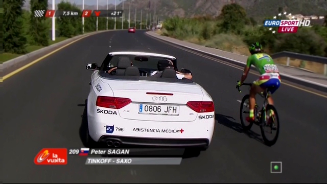Подборка Петер Саган после падения на 8 этапе