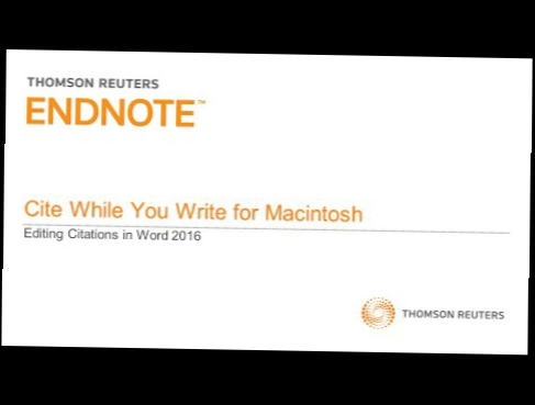 CWYW for Macintosh: Editing Citations in Word 2016