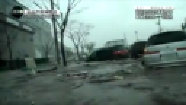 Подборка Начало цунами в Японии на видеорегистратор