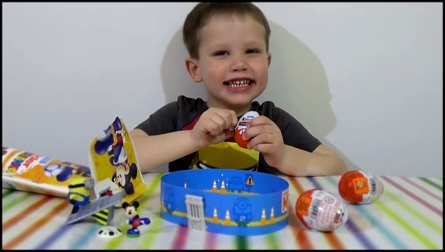 Подборка Миньоны Мики Маус Киндер сюрприз игрушки распаковка Kinder Minions Mickey Mouse surprise eggs toys