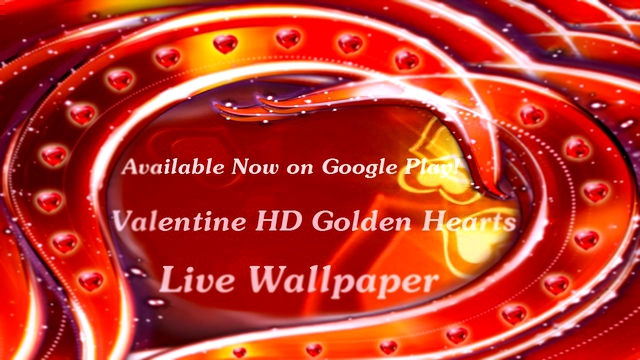Подборка Valentine HD Golden Hearts Live Wallpaper for Android Phones and Tablets