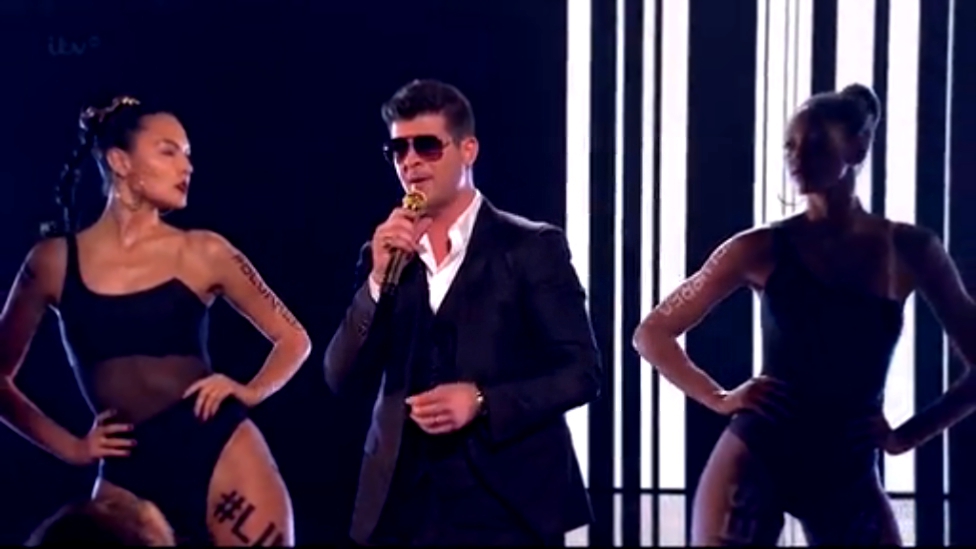 Подборка Robin Thicke Performing 'Blurred Lines' On The X Factor UK - 20-10-13  HD 1080