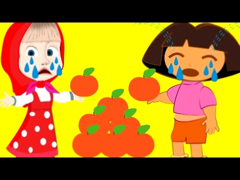 Маша ПЛАЧЕТ, Миша забрал ее яблоки, Дора Даша помогает - мультфильм для детей Маша и Медведь