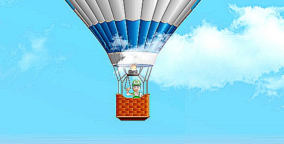 Мультик раскраска - Винтик летает на воздушном шаре 