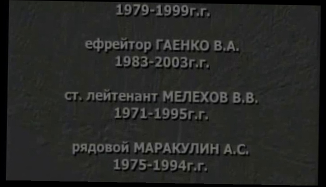 Подборка Помяни нас, Россия (хроники войны в Чечне 1994 - 2004г)