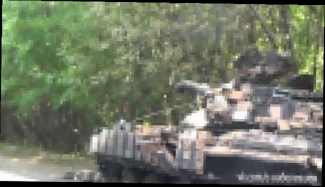 Подборка Донецк: подбитый Украинский танк 22.07.2014