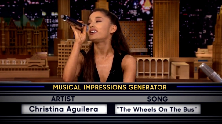Подборка Wheel of Musical Impressions with Ariana Grande/ Ариана Гранде  The Tonight Show  Jimmy Fallon
