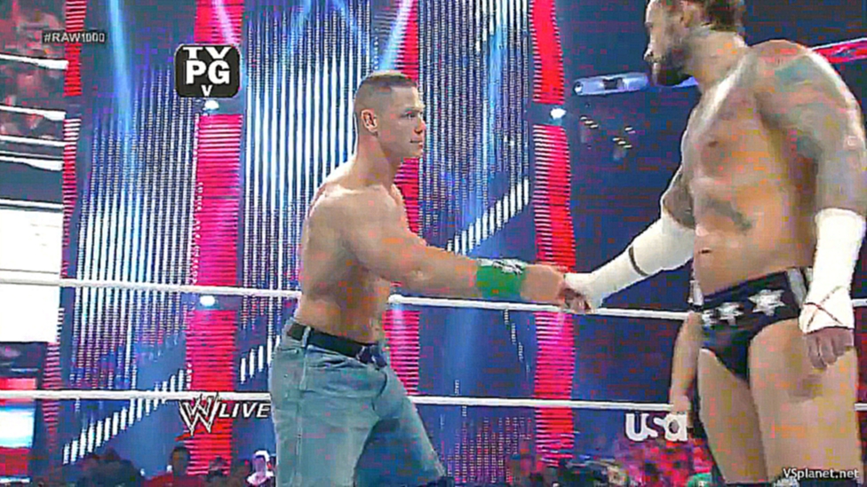 Подборка СМ Панк vs. Джон Сина, WWE RAW 1000