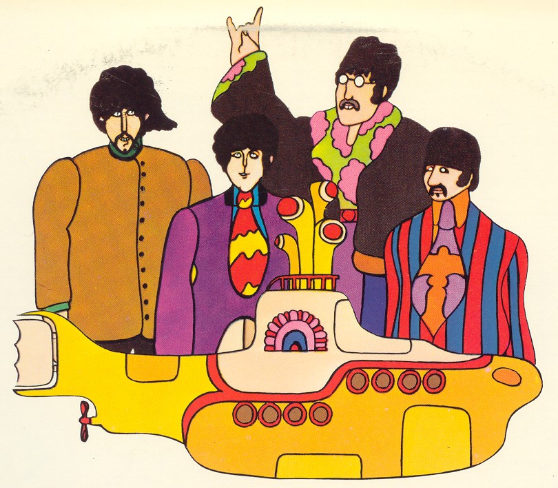 We all live in a yellow submarine рисунок